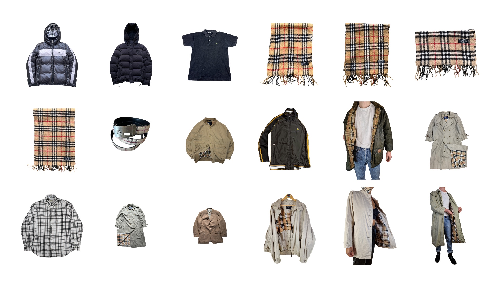 Burberry Black Label und Second Hand: Hemden, Schals, Jacken